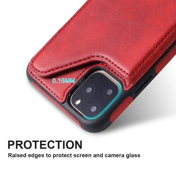 Apple iPhone 11 Pro Max Shockproof Protective Case with Rear Wallet, Card Holder - Image 6