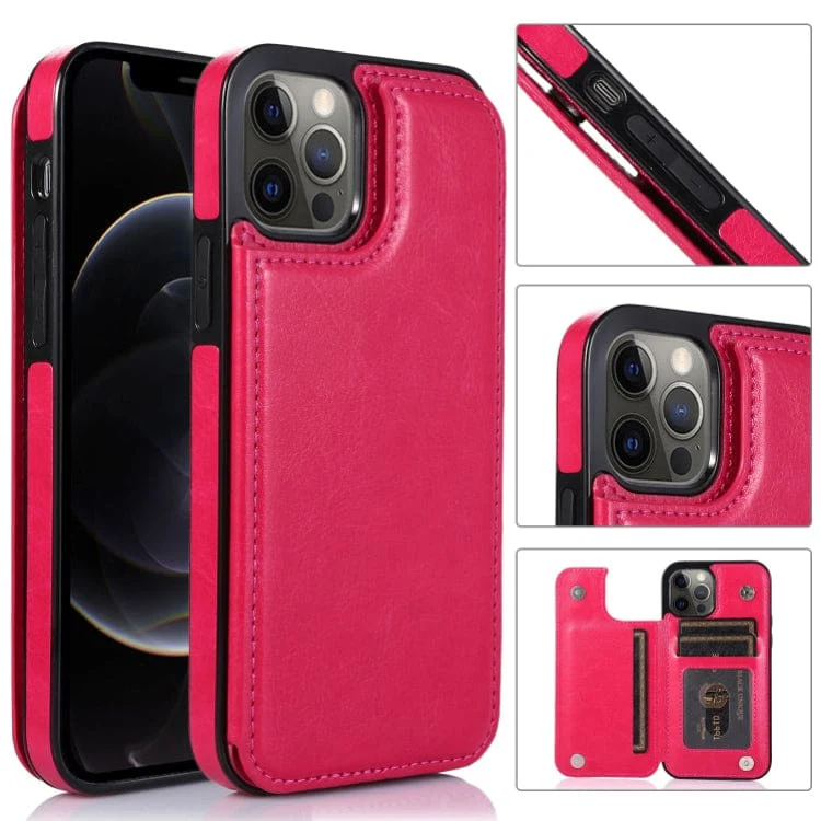 Apple iPhone 13 Pro Max - Shockproof Protective Case with Rear Wallet, Card Holder
