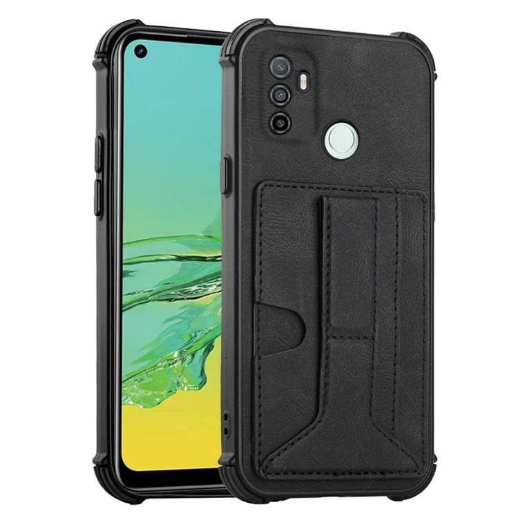 Oppo A53 / A33 2020 / A32 Shockproof Protective Rear Case with Card Slots - Image 2
