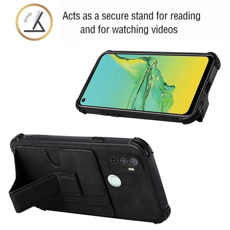Oppo A53 / A33 2020 / A32 Shockproof Protective Rear Case with Card Slots - Image 3