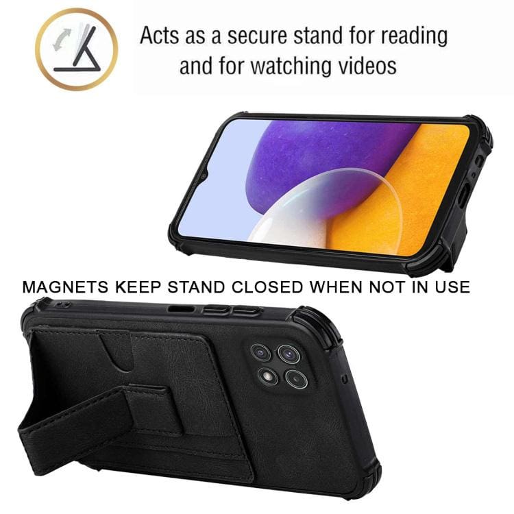 Samsung Galaxy A22 5G Shockproof Protective Rear Case with Card Slots - Image 3