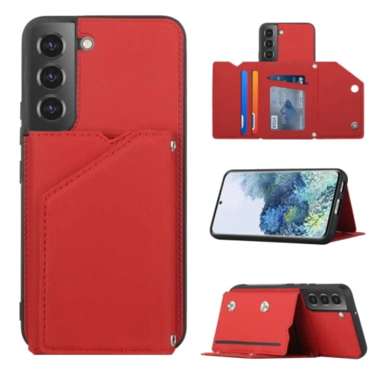 Samsung Galaxy S22+ 5G Shockproof Protective Rear Case with Wallet Card Holder/Stand