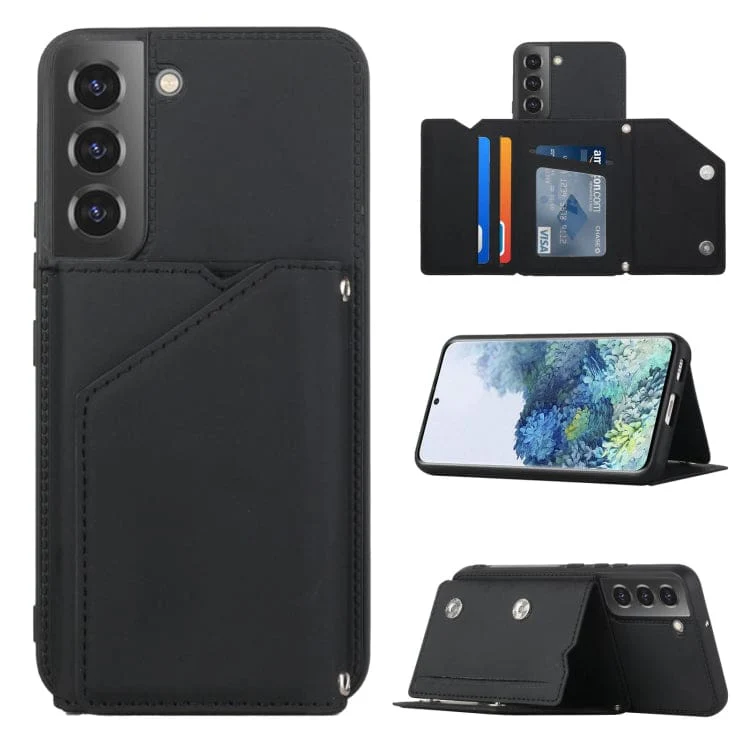 Samsung Galaxy S22+ 5G Shockproof Protective Rear Case with Wallet Card Holder/Stand - Image 3