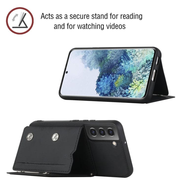 Samsung Galaxy S22+ 5G Shockproof Protective Rear Case with Wallet Card Holder/Stand - Image 6