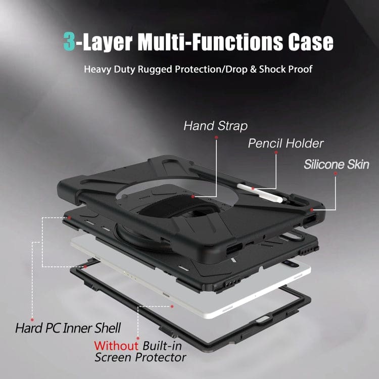 Samsung Galaxy Tab S6 Shockproof Rugged Cover with Stand - Image 3