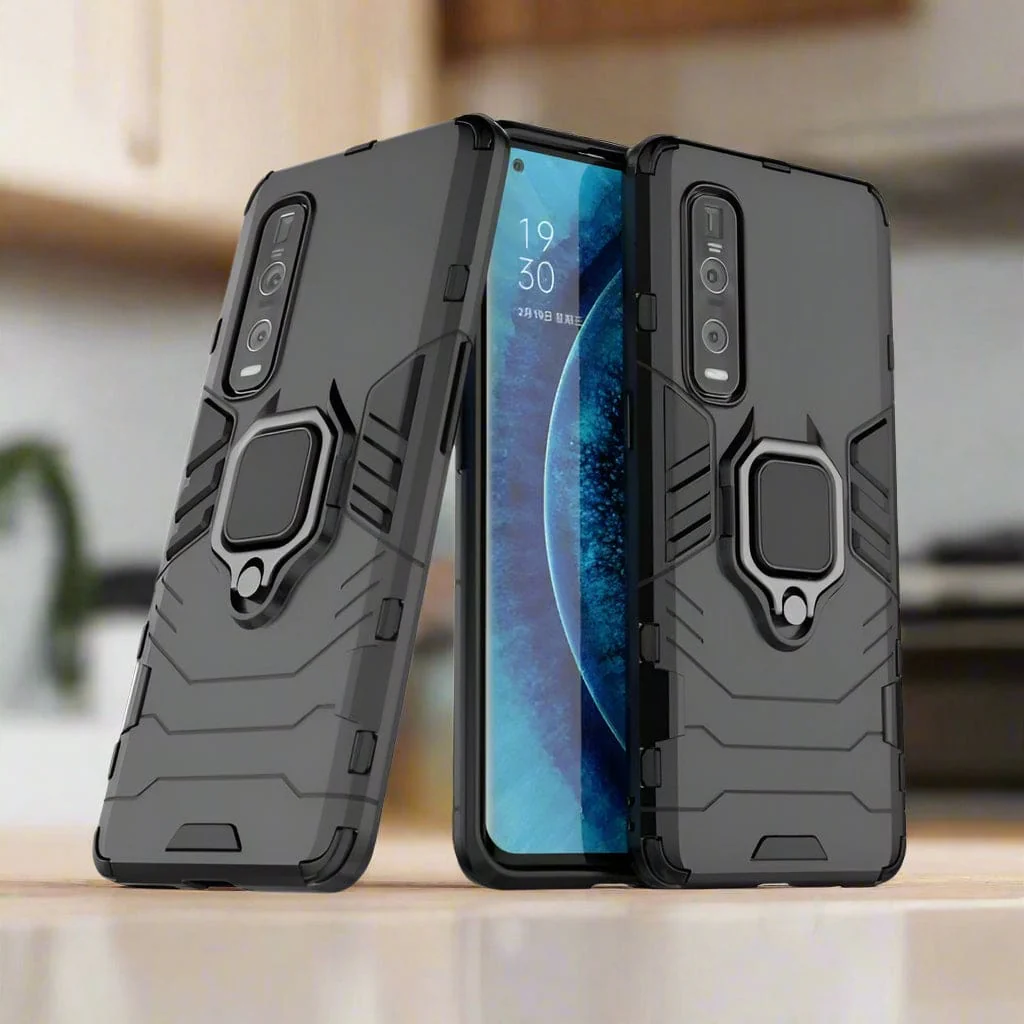Oppo Find X2 Pro Shockproof Rugged Protective Case with Ring Holder
