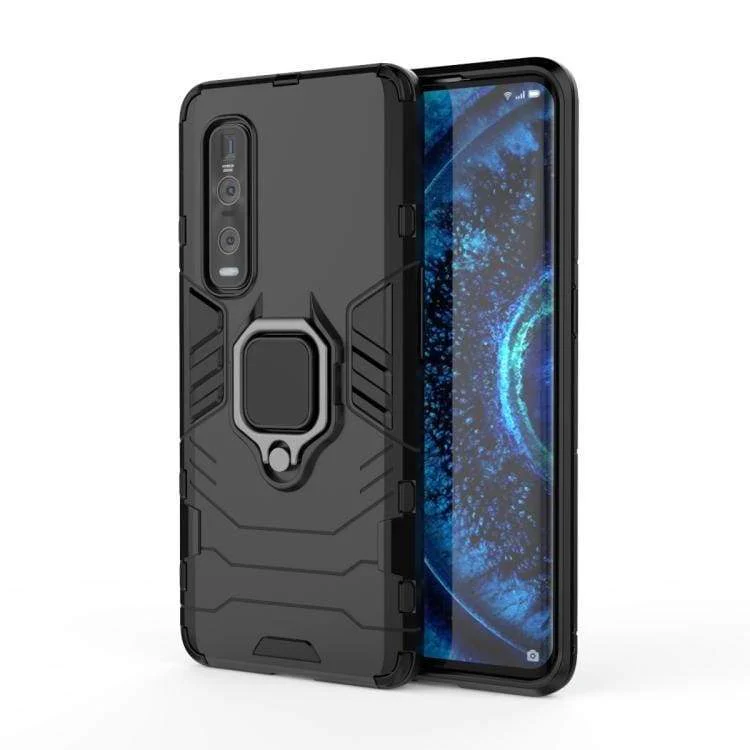 Oppo Find X2 Pro Shockproof Rugged Protective Case with Ring Holder - Image 2