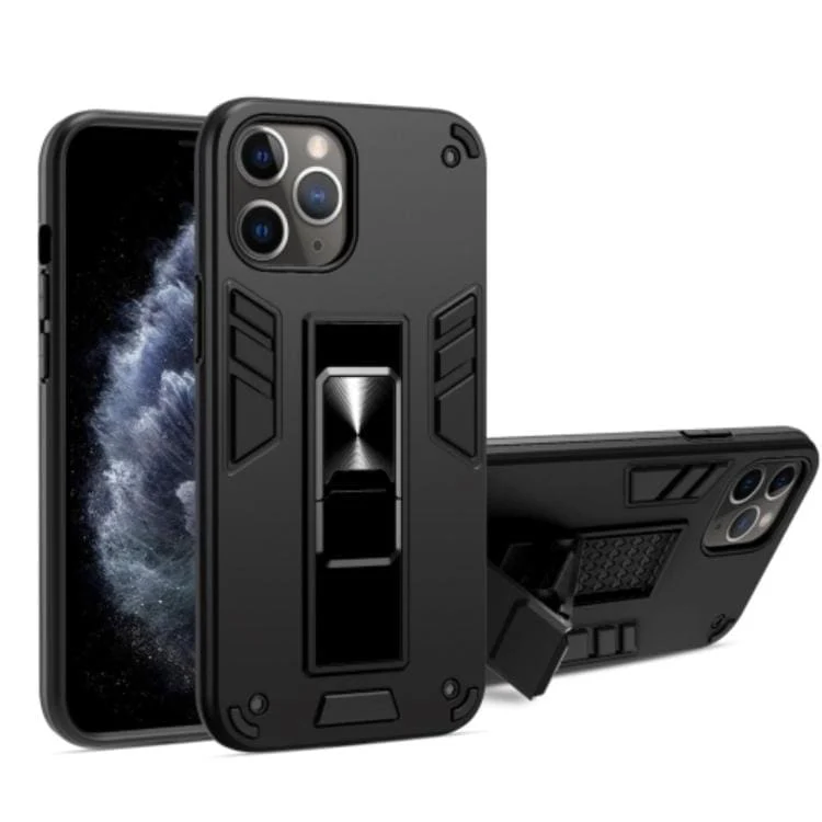 Apple iPhone 12 Pro Max Shockproof Rugged Protective Cover with Metal Patch / Fold Out Stand - Image 2