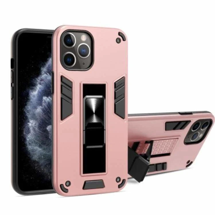 Apple iPhone 12 Pro Max Shockproof Rugged Protective Cover with Metal Patch / Fold Out Stand - Image 3
