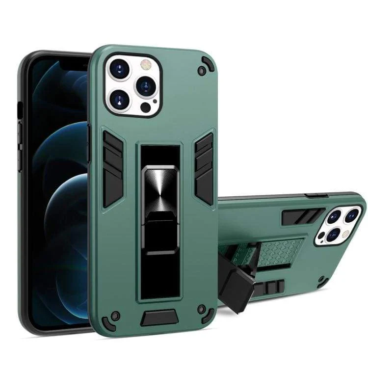 Apple iPhone 13 Pro Max - Shockproof Rugged Protective Cover with Fold Out Stand - Image 3