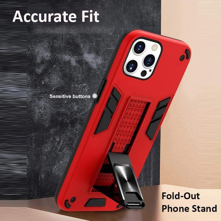 Apple iPhone 13 Pro Max - Shockproof Rugged Protective Cover with Fold Out Stand - Image 4