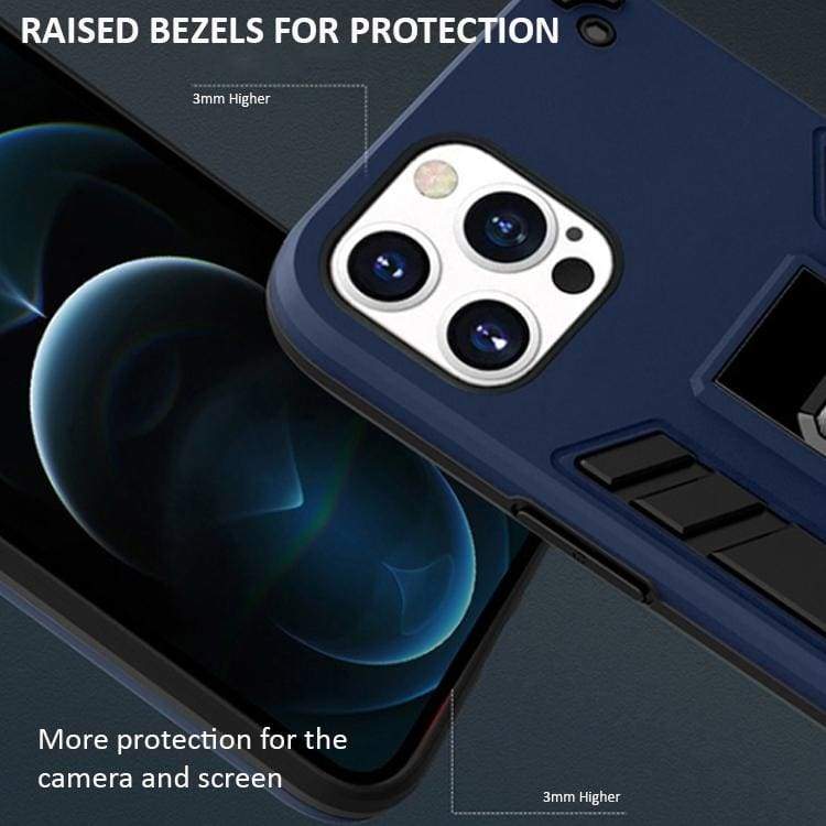 Apple iPhone 13 Pro Max - Shockproof Rugged Protective Cover with Fold Out Stand - Image 7