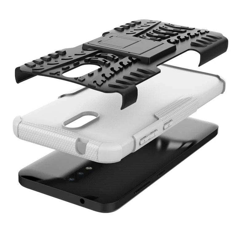Shockproof Tyre Texture Phone Cover with Stand - For Nokia 2.3 - Image 6