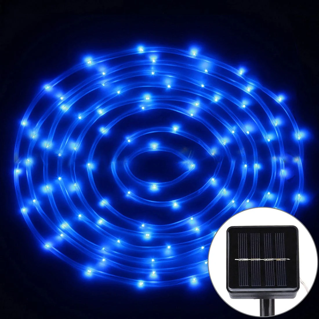 Solar Powered 5 Metre LED Rope Light, Flexible, Water Resistant - Image 6