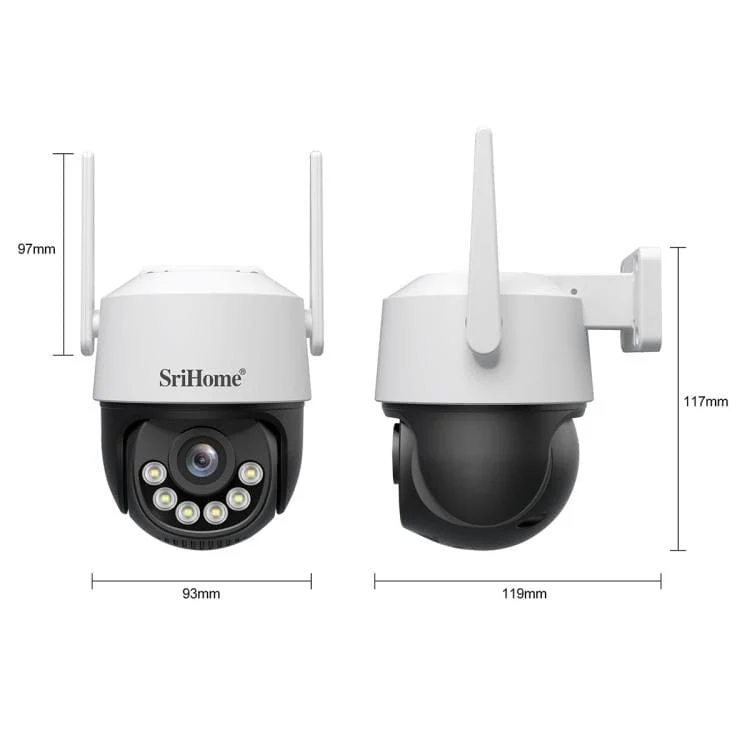 Srihome SH072 4K 8MP PTZ Security Camera | AI Auto-Tracking, Dual-Band WiFi & Full-Color Night Vision - Image 13