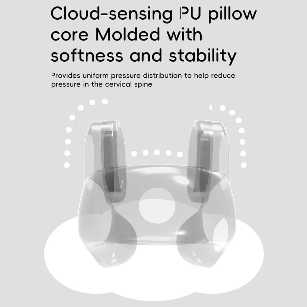 Massaging Neck Pillow with Headphones, Heat Compression Therapy Massager, Rechargeable - Image 6