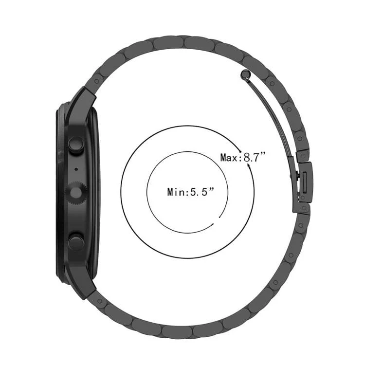 Universal 22mm Stainless Steel Watch Strap | 172mm Adjustable Length - Image 7