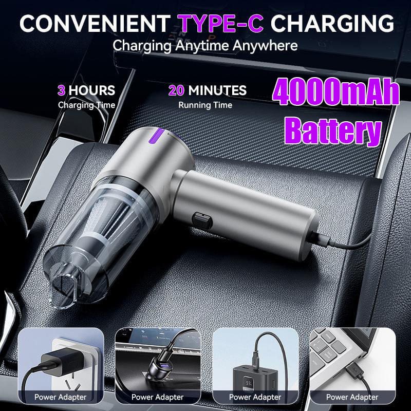 Suitu 6642 Pro Rechargeable 12000Pa Car and Home Vacuum Cleaner and Inflator, Brushless Motor - Image 3