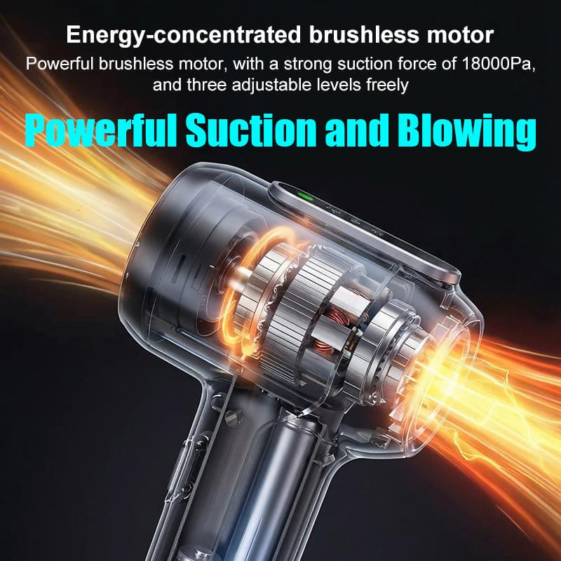 Suitu 6707A Plus Rechargeable 18000Pa Car and Home Vacuum Cleaner and Inflator, Brushless Motor - Image 3