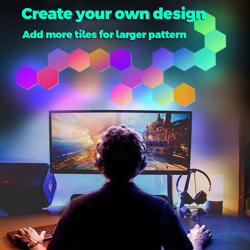Symphony LED Ambient Light Tiles, Wi-Fi App Control, Multiple Patterns, 12 tile pack - Image 3