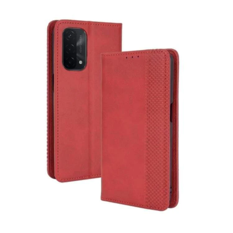 Oppo A54 5G, A74 5G, A93 5G Thatch Flip Cover Case, Credit Card Slots, Magnetic Closing