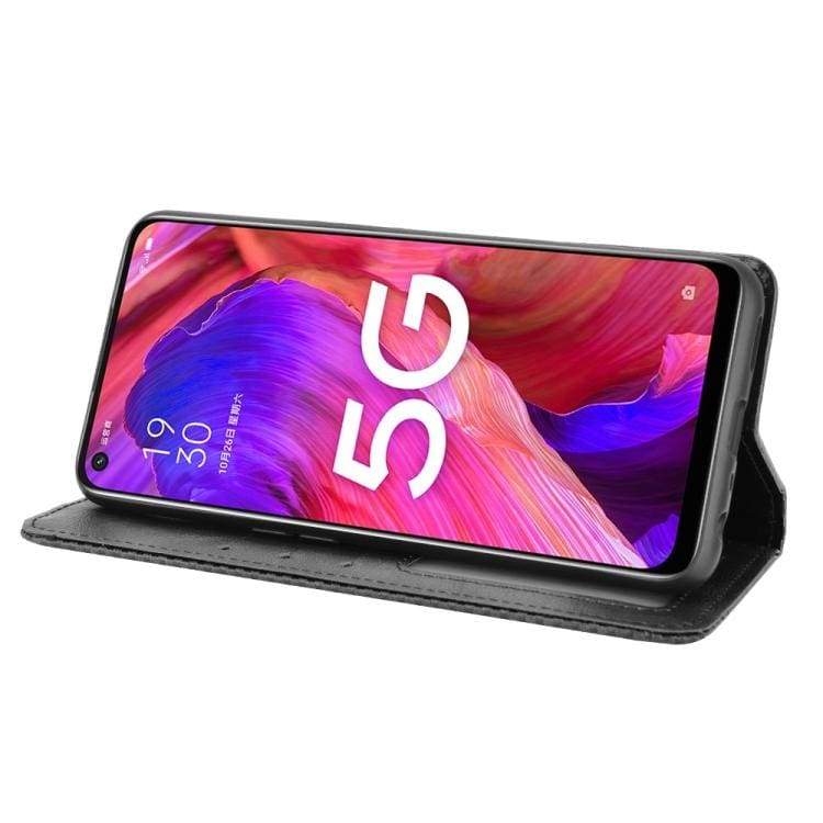 Oppo A54 5G, A74 5G, A93 5G Thatch Flip Cover Case, Credit Card Slots, Magnetic Closing - Image 7