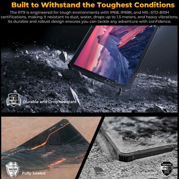 [TRADE-IN] Oukitel RT9 4G Rugged Tablet, 6GB RAM+256GB, 11000mA Battery, 10.1in HD Screen, Android 14 - Image 4