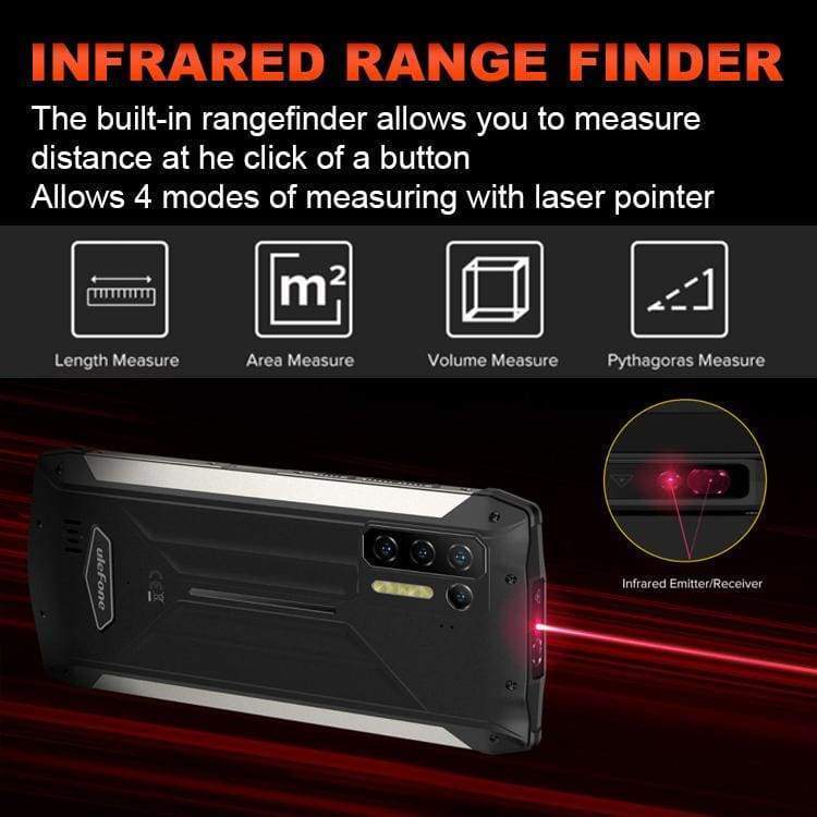 [TRADE-IN]  Ulefone Power Armor 13 13200mA Mega Battery Rugged, 6.81" FHD +Display, 8GB RAM + 256GB, 48MP Quad Camera, IR Rangefinder, 20W Fast Charger, Wireless Charge - Image 12
