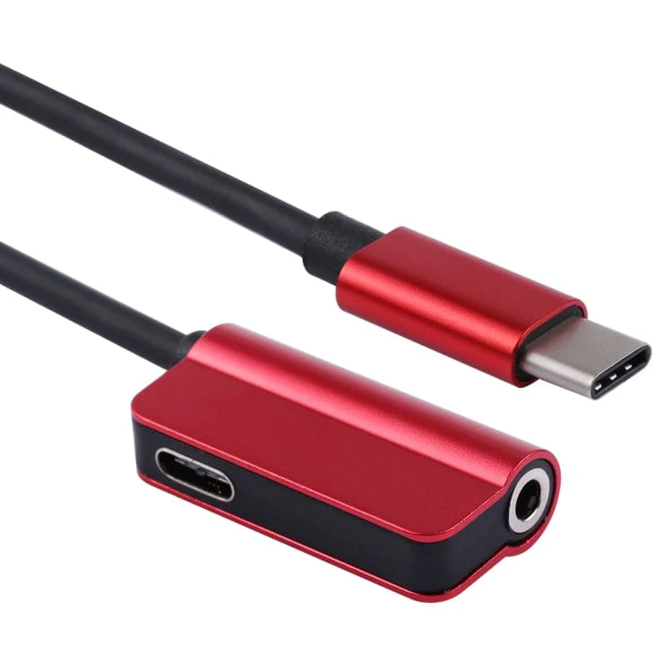 Type-C to 3.5mm Headphone Adapter and Charger - 2-in-1 Audio Cable