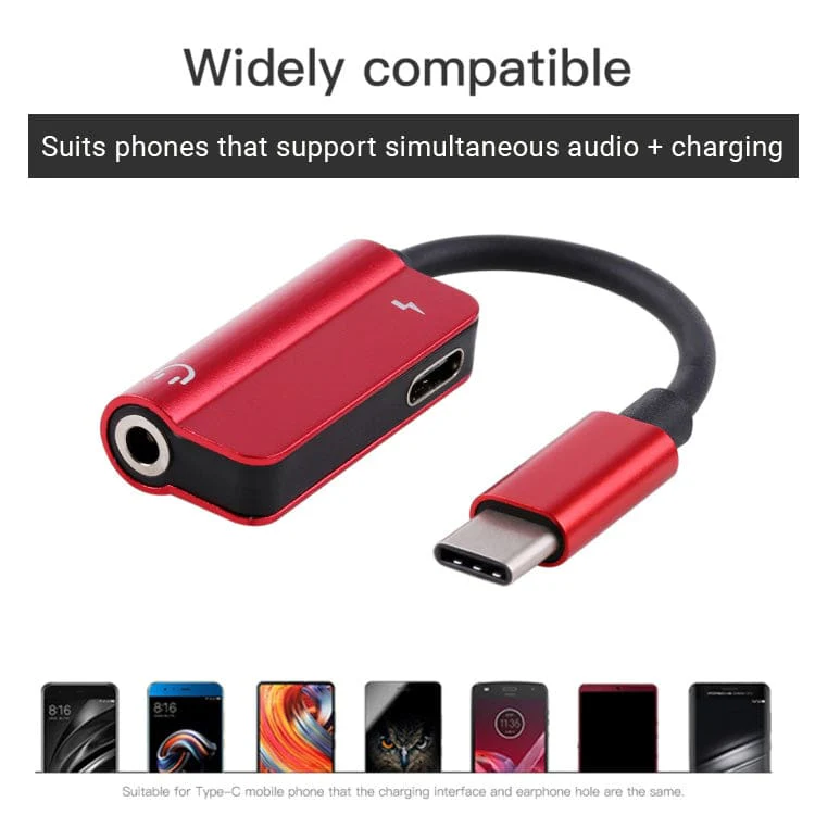 Type-C to 3.5mm Headphone Adapter and Charger - 2-in-1 Audio Cable - Image 5