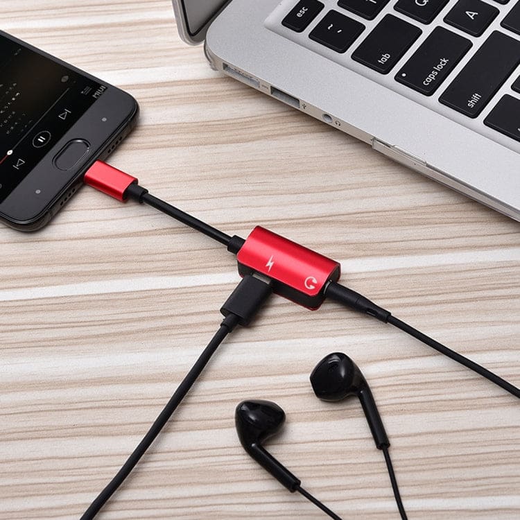 Type-C to 3.5mm Headphone Adapter and Charger - 2-in-1 Audio Cable - Image 6