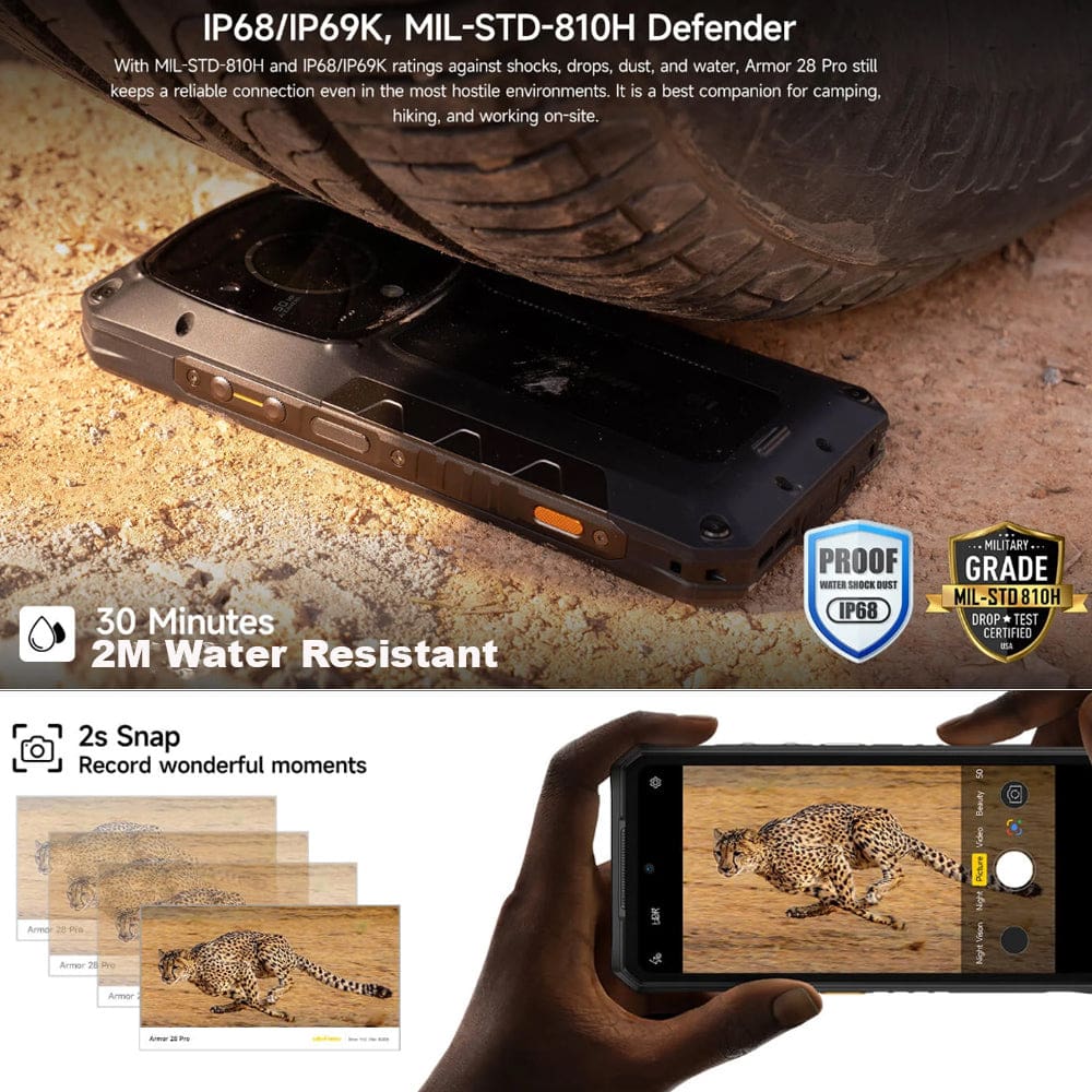Ulefone Armor 28 Pro 5G Rugged, Dimensity 7300, 6.67" AMOLED Display, 16GB+512GB, Sony IMX989 Camera - Image 14