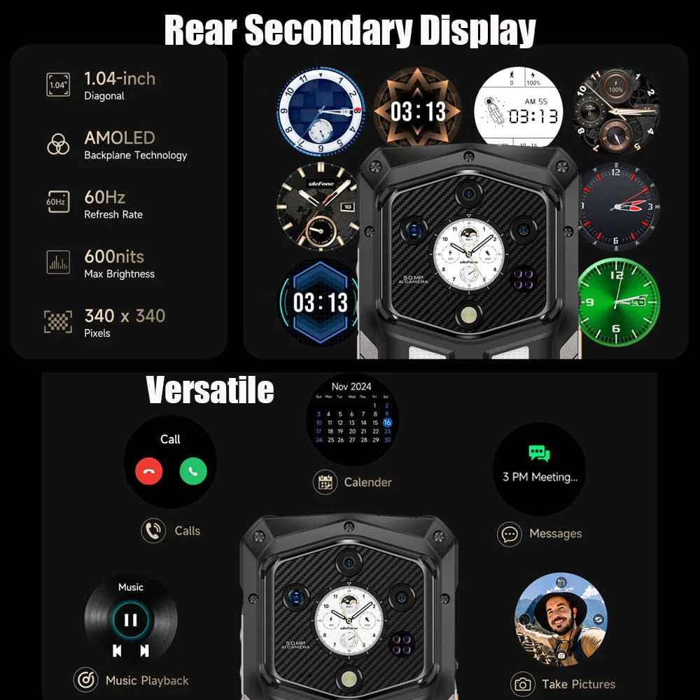 Ulefone Armor 29 Pro 5G Rugged | 6.67" AMOLED Display | 16GB+512GB | 21200mAh Battery | Emergency Light - Image 5