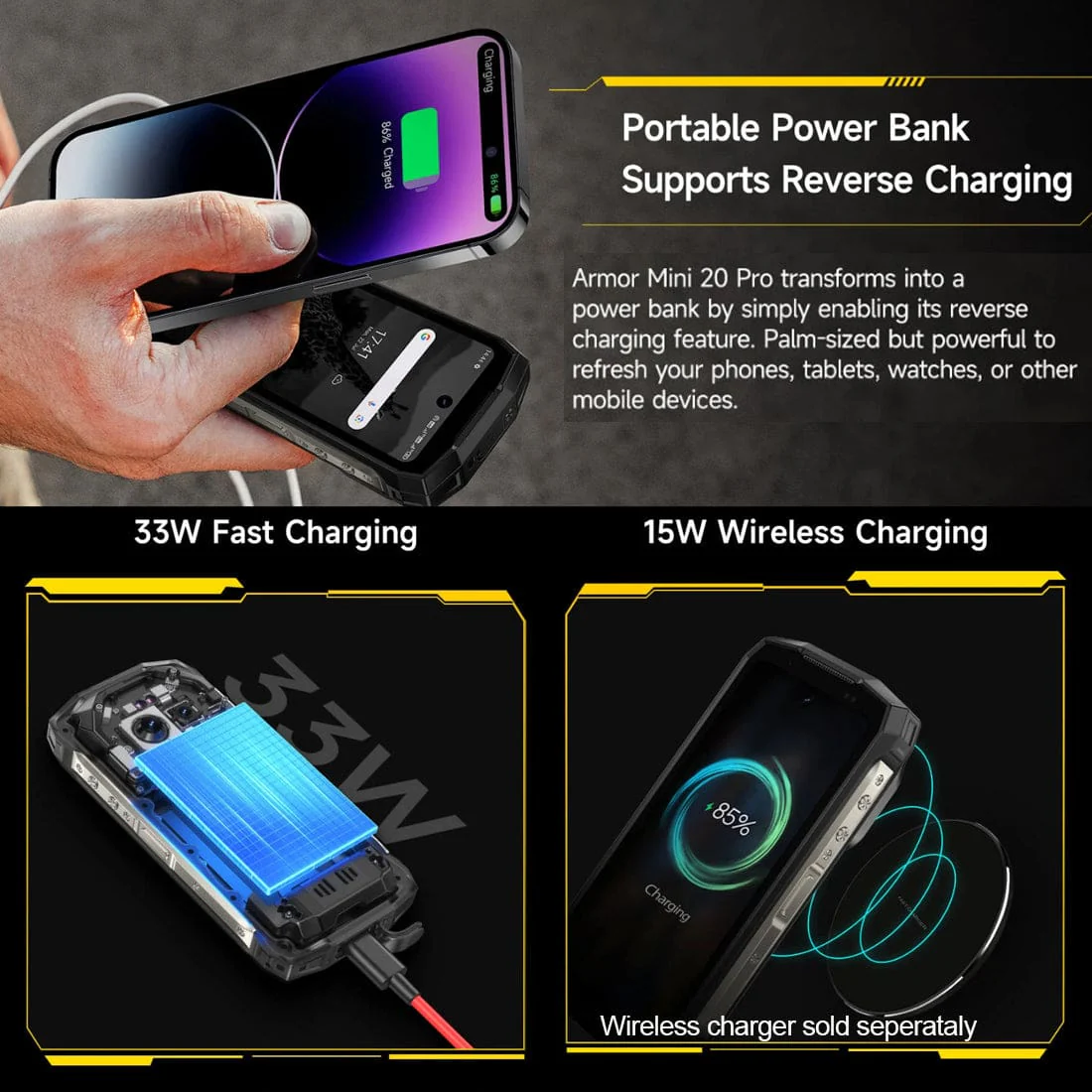 Ulefone Armor Mini 20 Pro 5G, 8GB RAM+256GB, 4.7" Display, 50MP Cam, 64MP IR Night Vision - Image 7