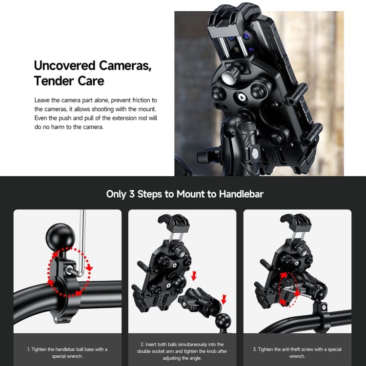 Ulefone Armor Mount Pro Phone Holder for Bikes or Motorcycles, Vibration Damper - Image 10