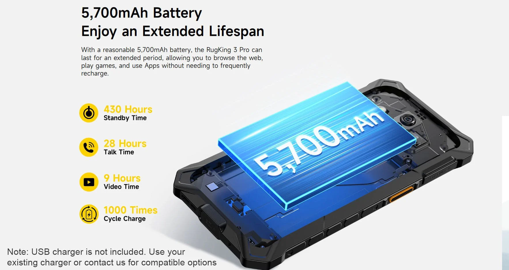 Ulefone Rugking 3 Pro 4G Phone | 8GB+128GB | 6.56in Screen | NFC | 5700mAh Battery - Image 12