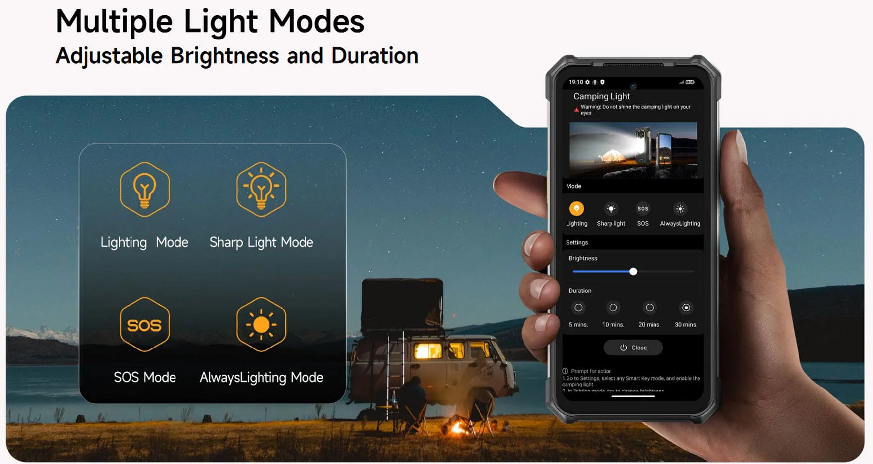Ulefone RugKing 5 Pro Rugged 4G Phone | 20000mAh Battery | 976-Lumen Light - Image 9