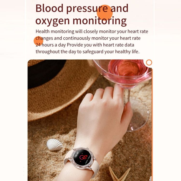 V66 Womens Smart Watch, Fitness Tracker, 1.28in AMOLED Display, Sports Modes, Music Control, Alarms, Notifications - Image 4