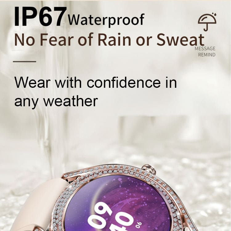 V66 Womens Smart Watch, Fitness Tracker, 1.28in AMOLED Display, Sports Modes, Music Control, Alarms, Notifications - Image 8