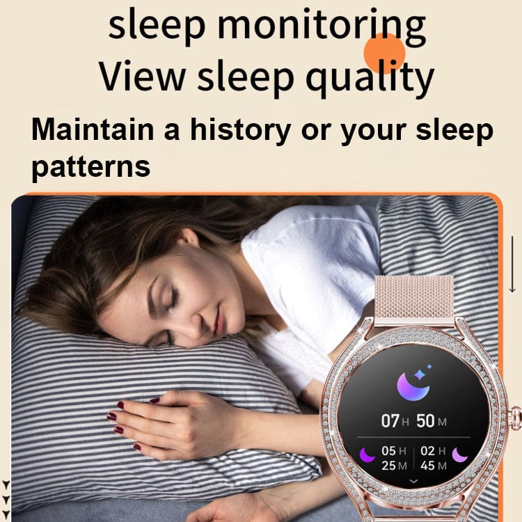 V66 Womens Smart Watch, Fitness Tracker, 1.28in AMOLED Display, Sports Modes, Music Control, Alarms, Notifications - Image 9