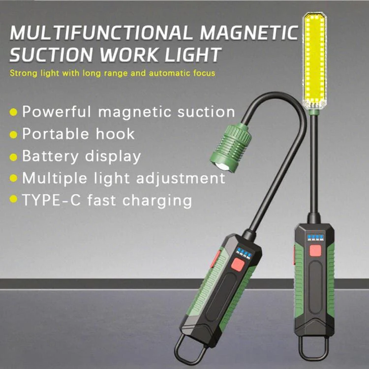 W07 Magnetic LED Work Light | Rechargeable 360-Degree Bendable Inspection Lamp - Image 3