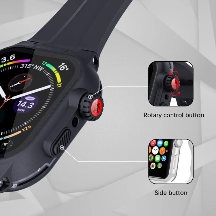 Apple Watch Series 7/8/9 41mm RedPepper Shellbox Waterproof Watch Cover with Screen Protector - Image 4