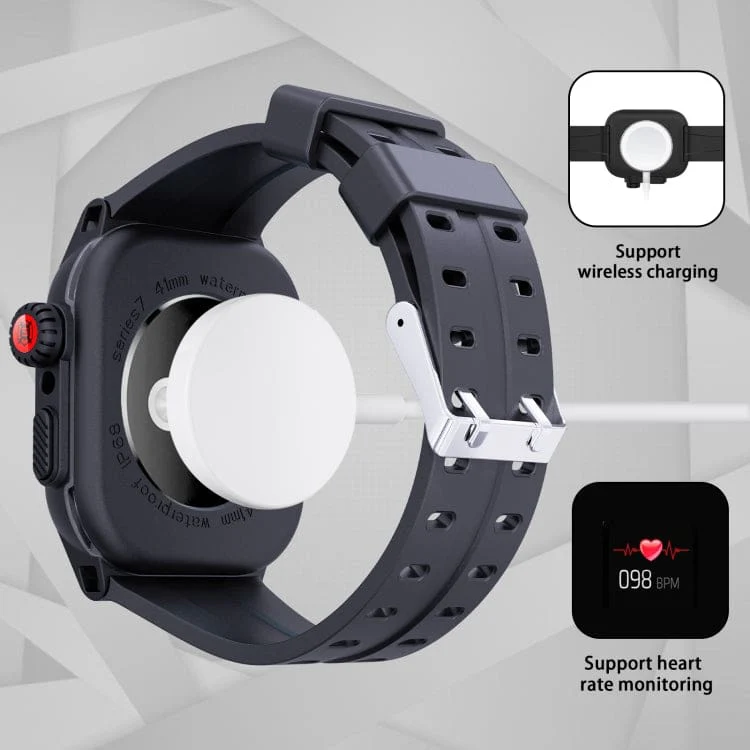 Apple Watch Series 7/8/9 41mm RedPepper Shellbox Waterproof Watch Cover with Screen Protector - Image 5