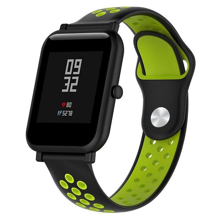 Watch Strap Replacement, 18mm Width , Dual Colour, Silicone, Perforated, Anti-Sweat - Image 3