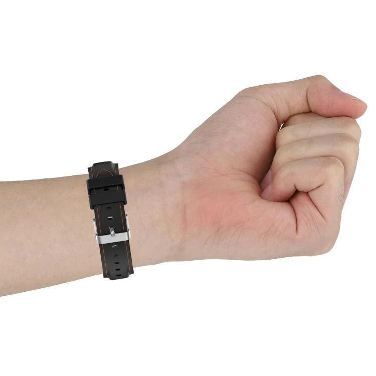 Watch Strap Replacement, 22mm Width , Silicone, Stitched Pattern, Anti-Sweat - Image 5