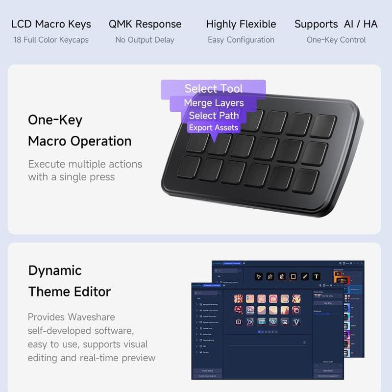 SK18 LCD Button Keypad Control Panel - 1.8" Programmable - Image 3