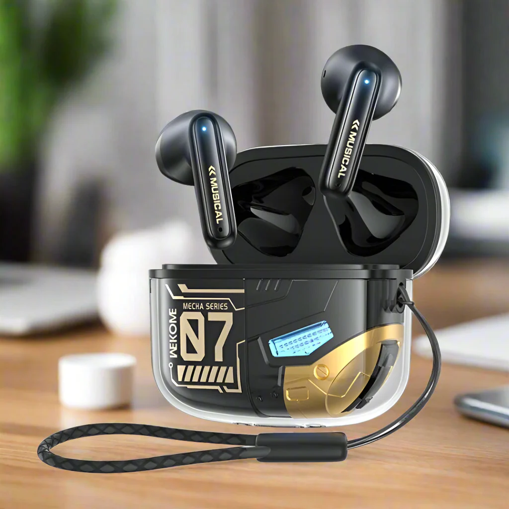 WeKome Armour 07 Wireless Earphones, Auto Connect, Noise Reduction Dual Mic