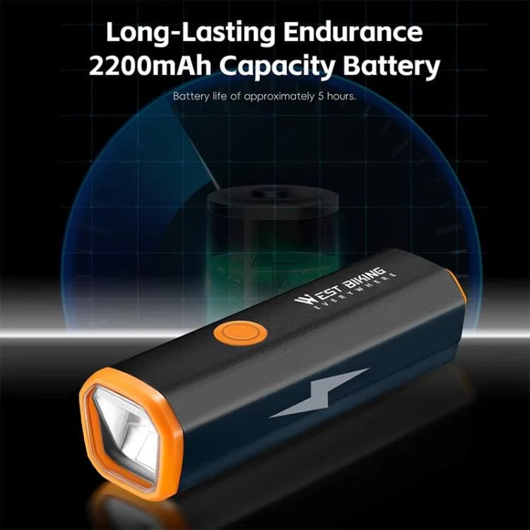 WEST BIKING High-Brightness Bicycle Front Light | Quick Release | Water Resistant Headlight - Image 5