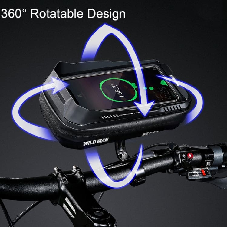 WILD MAN XT3S 360° Rotating Waterproof Bike Hard Shell Handlebar Case - Image 2