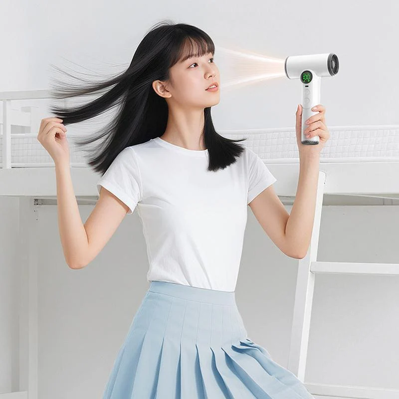 Cordless Hair Dryer With 30,000 RPM High-Speed Motor, Warm/Cold Air, 15600mAh Battery - Image 3